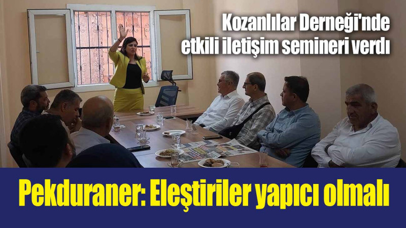 Pekduraner: Eleştiriler yapıcı olmalı