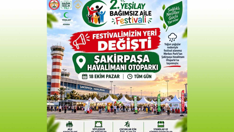 2. YEŞİLAY BAĞIMSIZ AİLE FESTİVALİ’NİN ADRESİ DEĞİŞTİ!