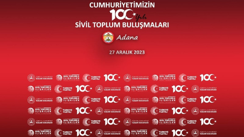 Adana'da, Cumhuriyetin 100. Yılında STK Buluşmaları' Çalıştayı düzenlenecek