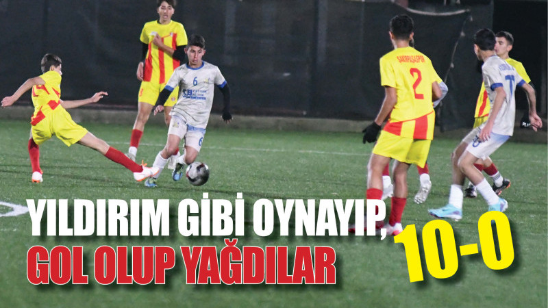 YILDIRIM GİBİ OYNAYIP, GOL OLUP YAĞDILAR: 10-0