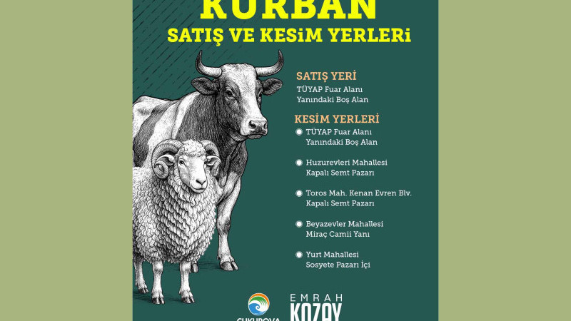 ÇUKUROVA’DA KURBAN SATIŞ VE KESİM YERLERİ BELİRLENDİ